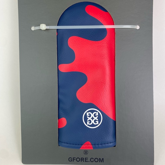 NWT G/Fore G4 Driver Headcover Camo Birdie Blue Red Polyurethane And Velour 4 Gs - Picture 5 of 7